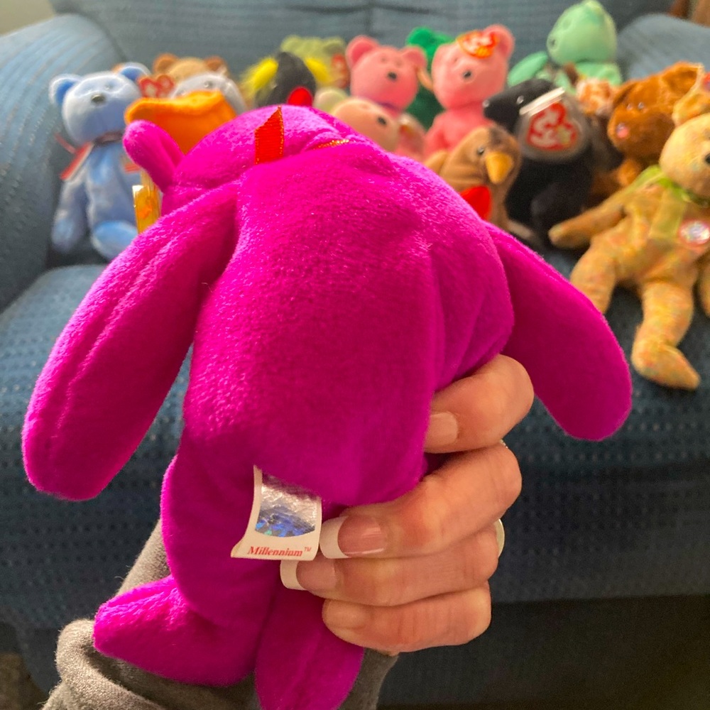 Ultra rare, retired TY beanie babies with PC pellets and tag errors